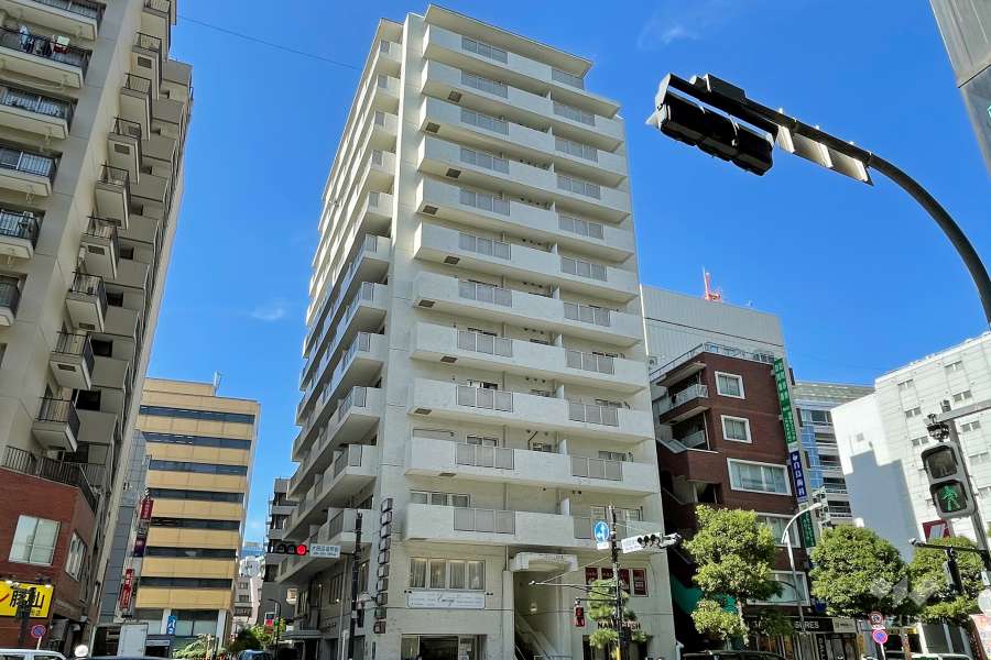 初穂マンション蒲田の外観（南東側から）