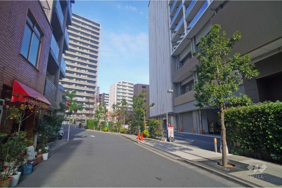 敷地西側前面道路