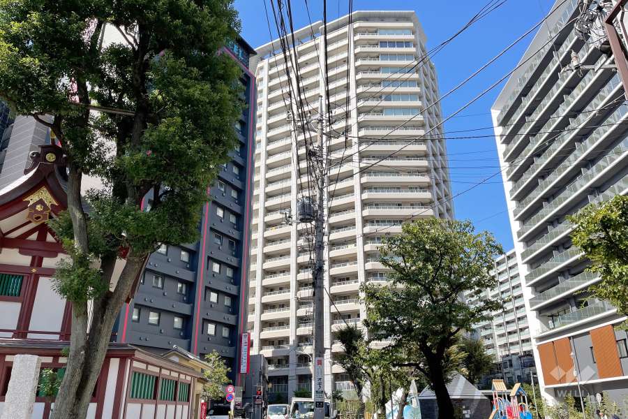 パークタワー東京フロントの外観（東側から）