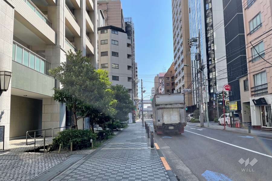 敷地南西側の前面道路　
