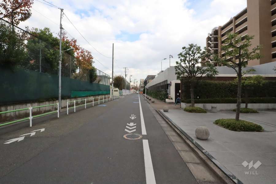 敷地北側の前面道路