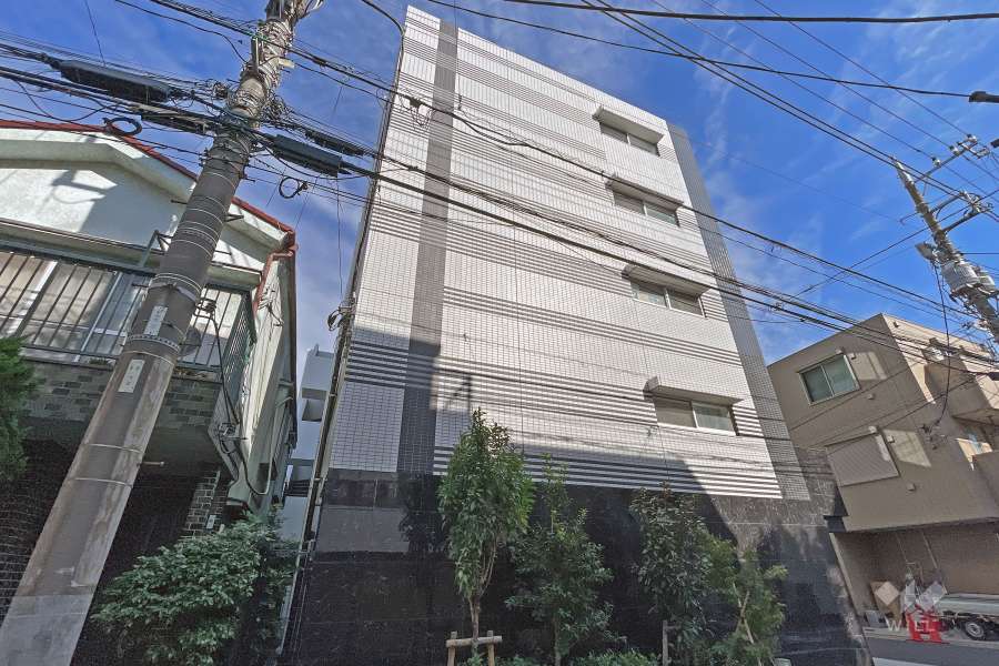 レアライズ蒲田の外観（南西側から）