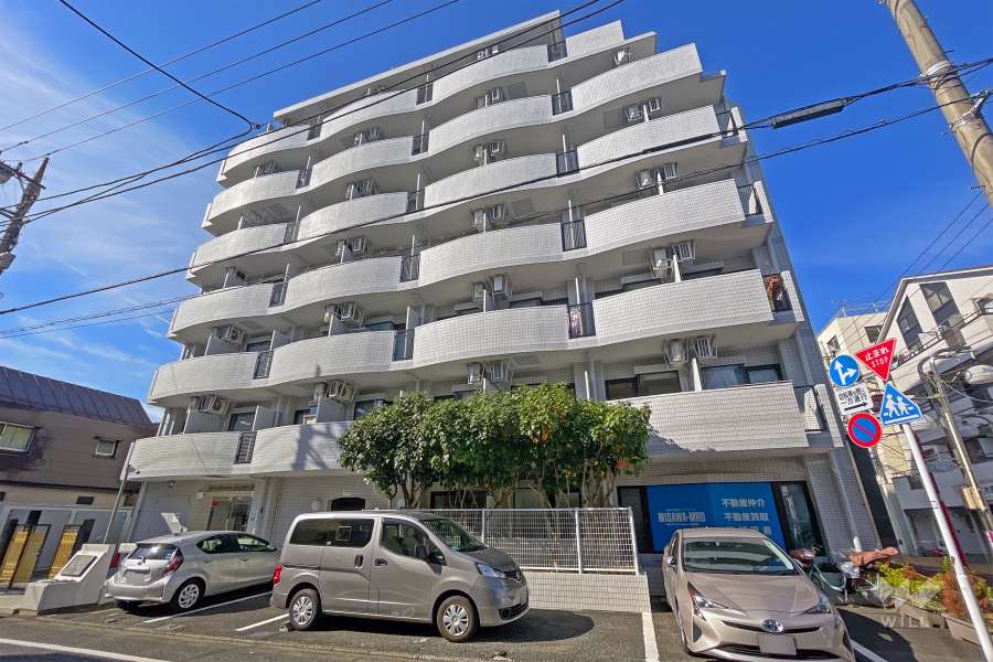 ライオンズマンション久が原第5の外観（北東側から）