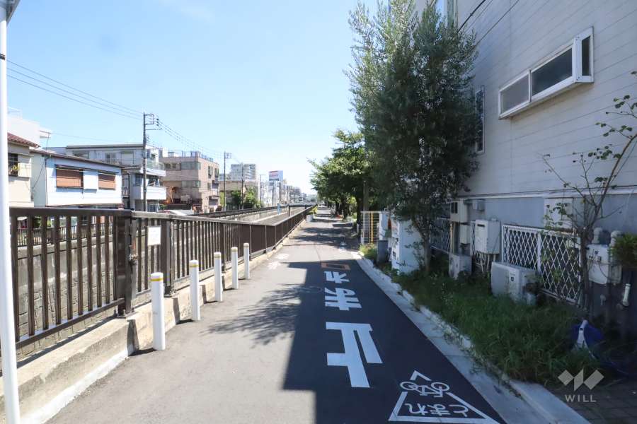 敷地東側の前面道路　