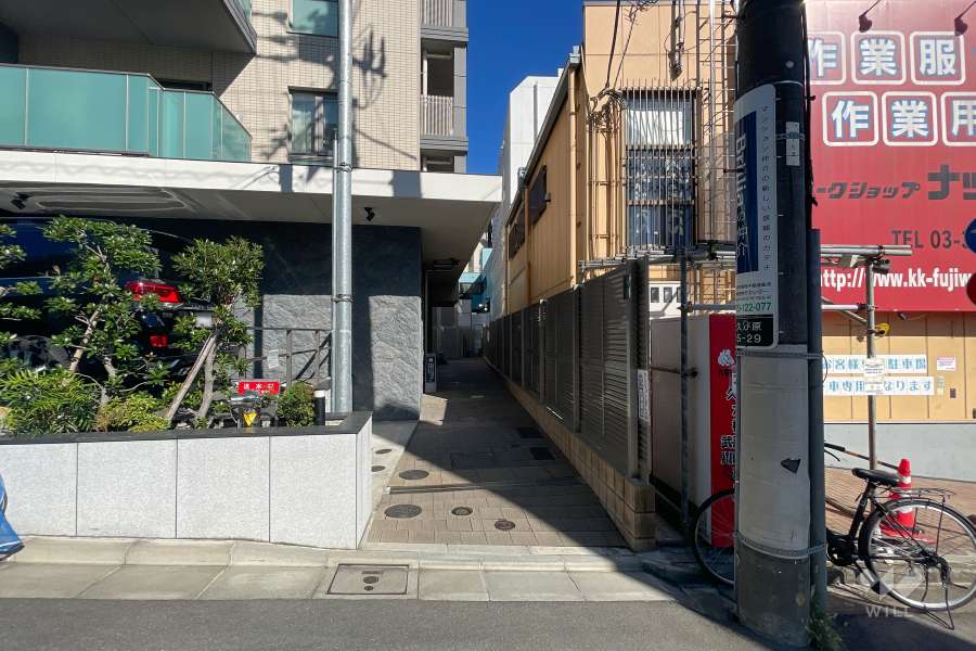 駐輪場の出入り口