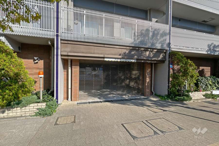 駐車場の出入り口（リングシャッター付き）