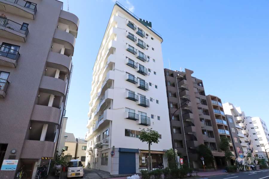 山王アイチマンションの外観(北東側から)