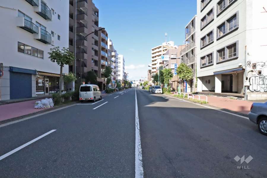 敷地北側の前面道路