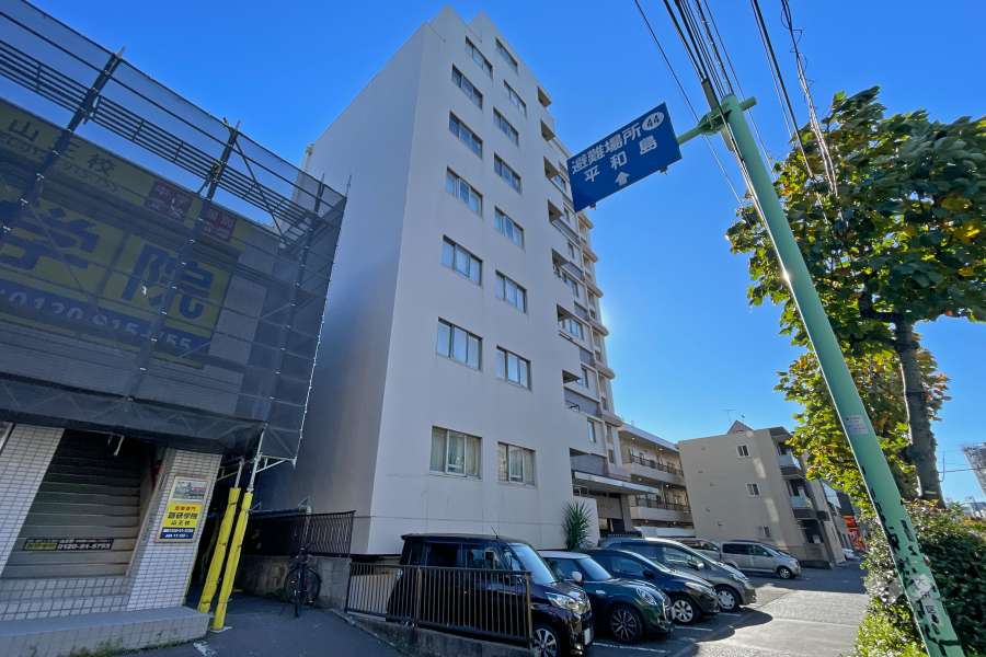 山王ダイヤモンドマンションの外観（北西側から）