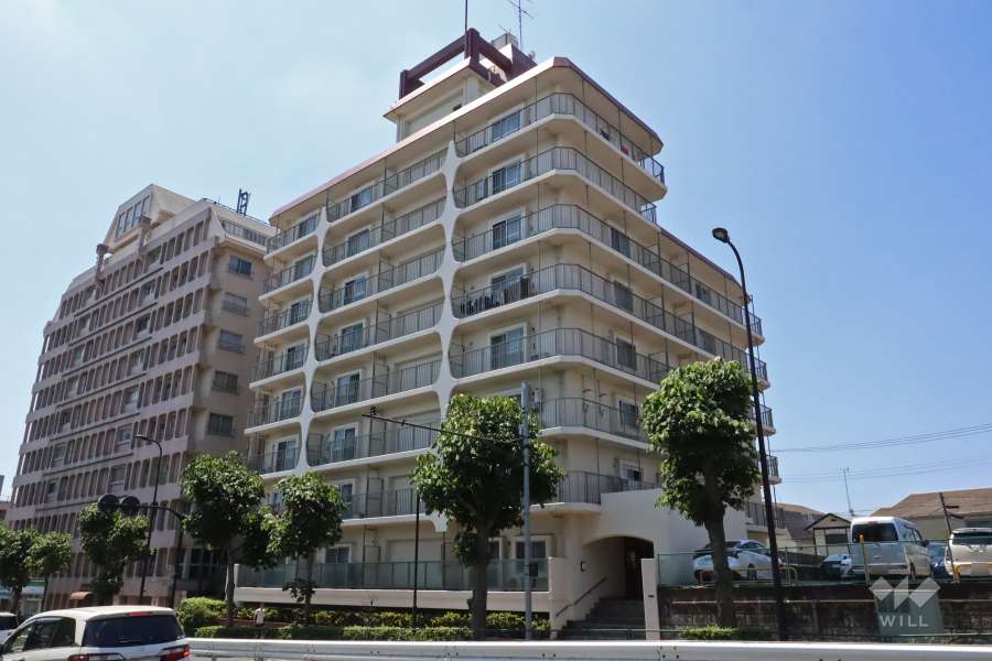 ビューハイム上池台の外観(北西側から)