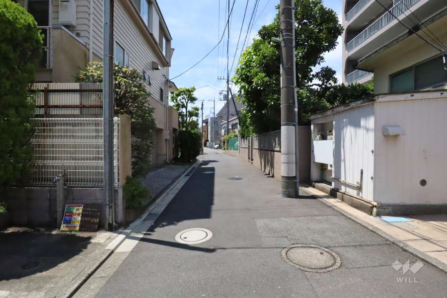敷地南西側の前面道路　