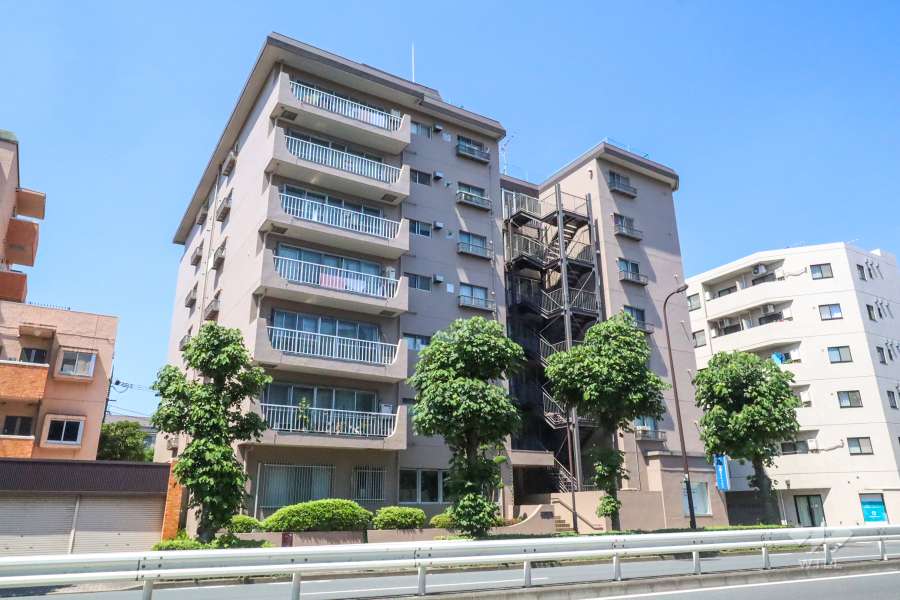 ハイツ上池台の外観(東側から)　