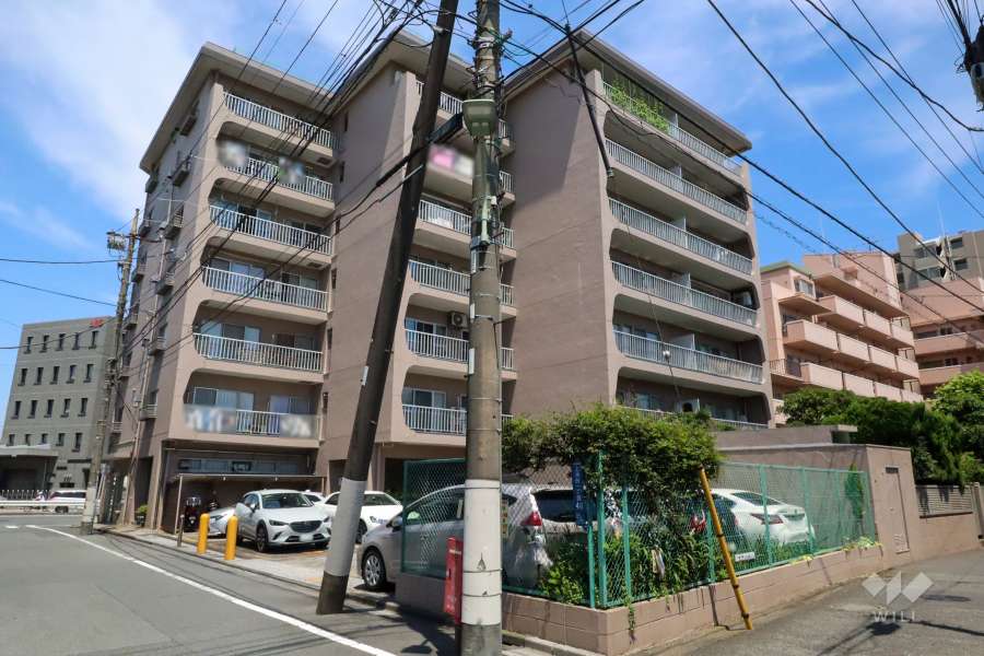 ハイツ上池台の外観（南西側から）　