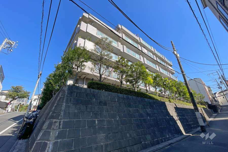 エンゼルハイム上池台の外観（西側から）