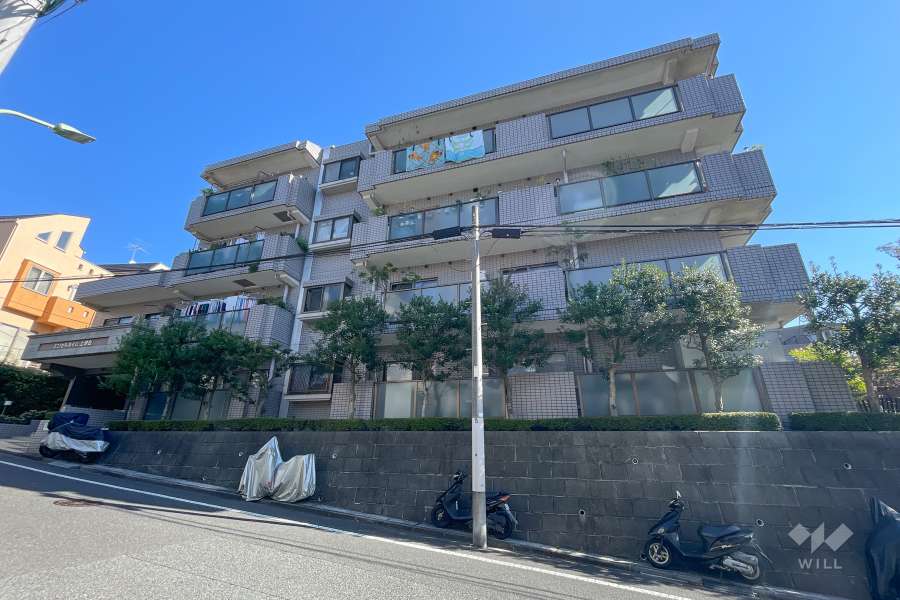 エンゼルハイム上池台の外観（北西側から）