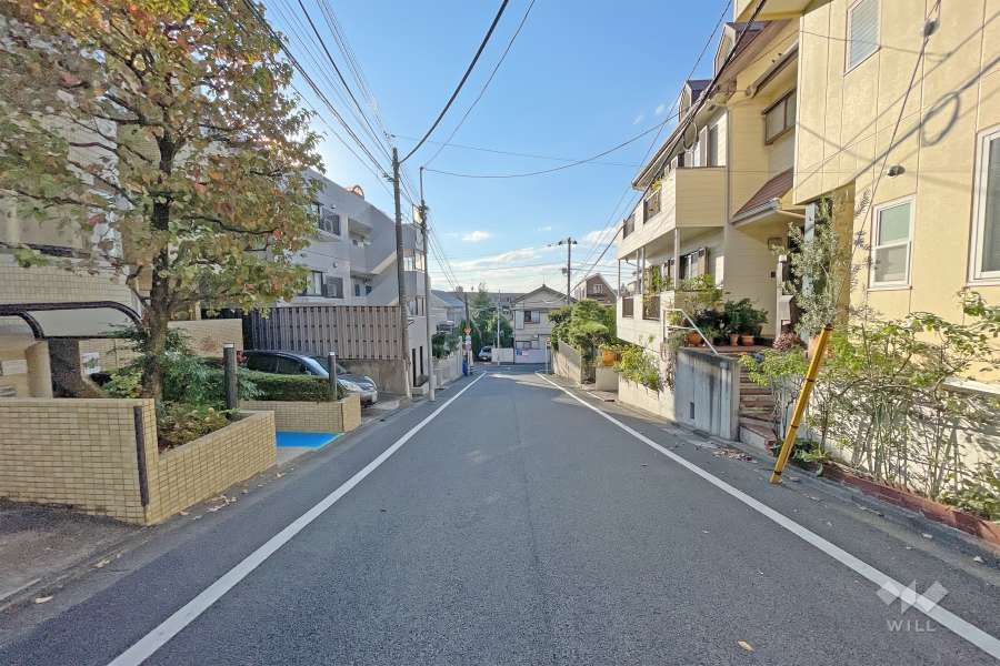 敷地北側の前面道路（東側から）