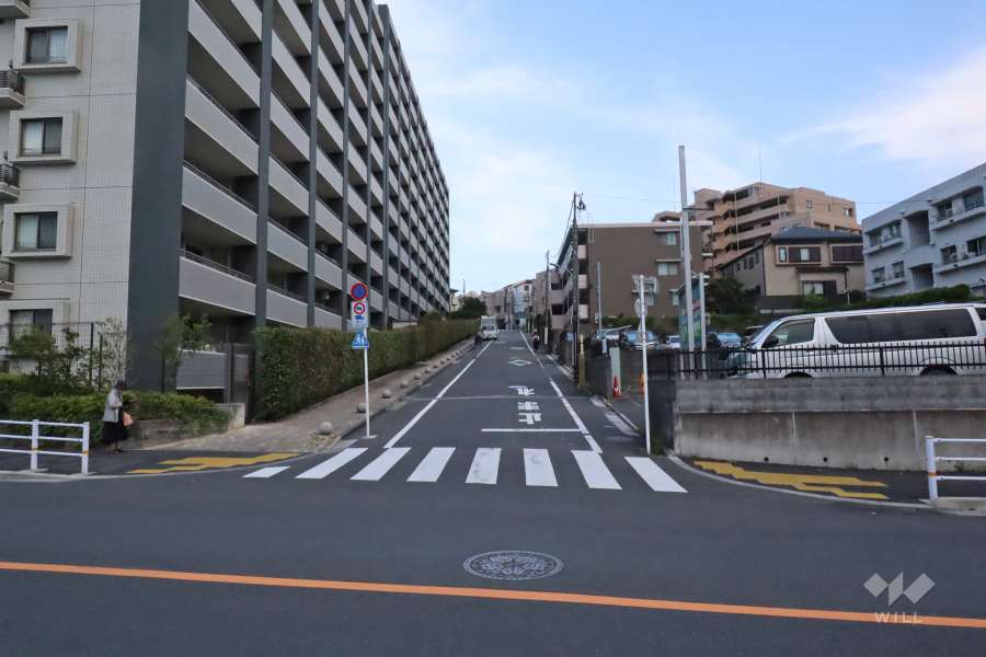 敷地南西側の前面道路
