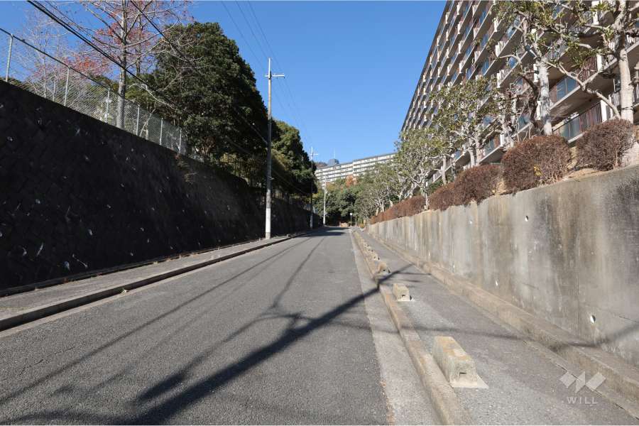 敷地南西側の前面道路