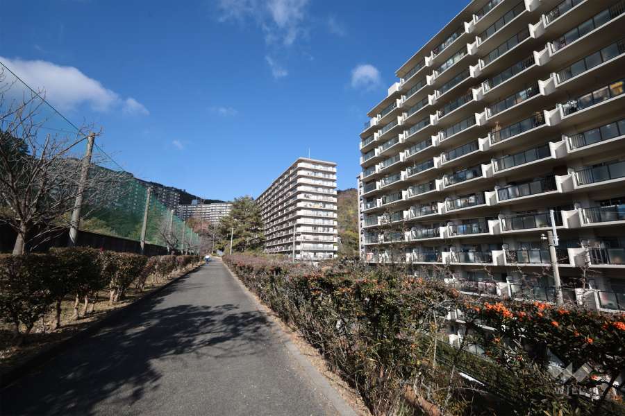 ジャルダン宝塚中山台弐番館A棟の遠景