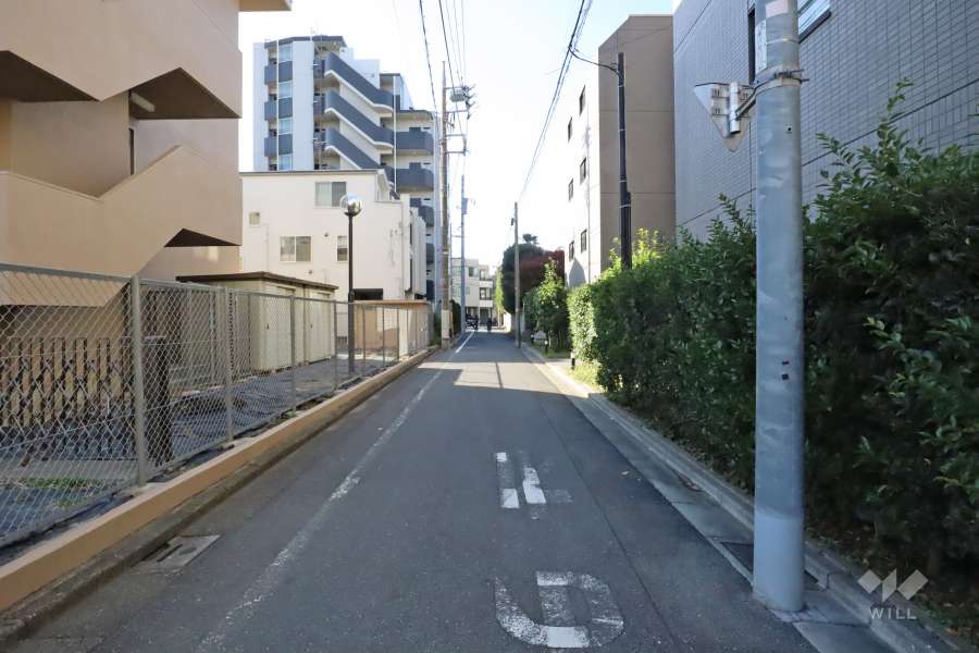 敷地南側の前面道路（東側から）