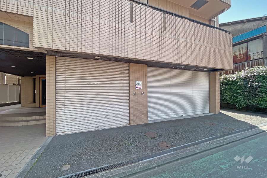 敷地内駐車場の出入り口（シャッター付き）