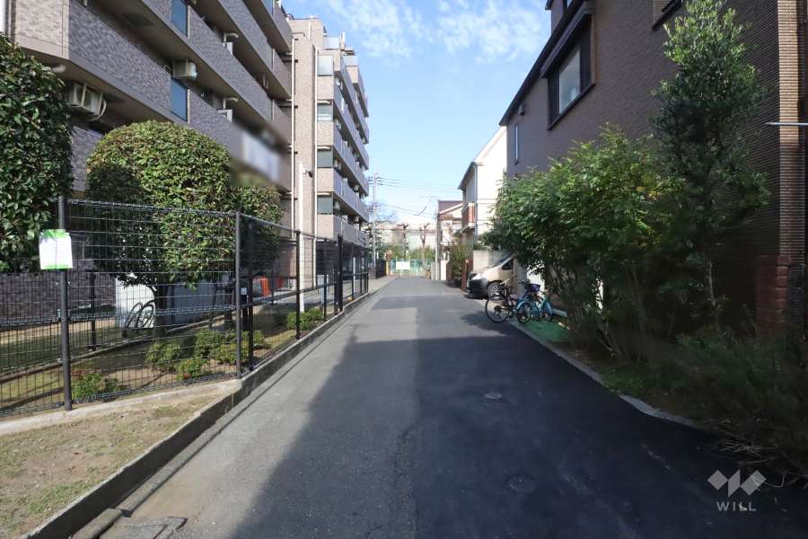 敷地東側の前面道路