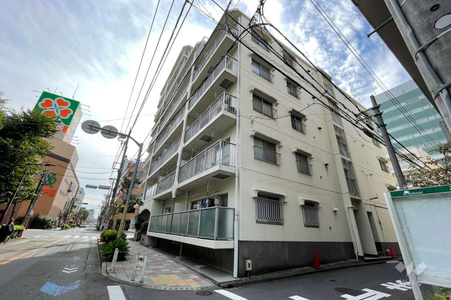 西蒲田ファミリーマンションの外観（北東側から）