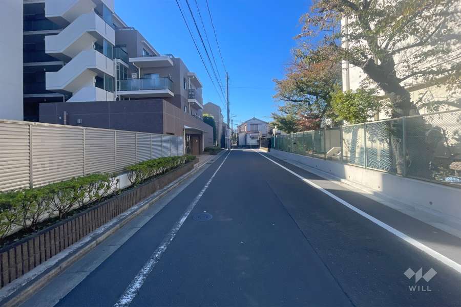 敷地北側の前面道路（東側から）