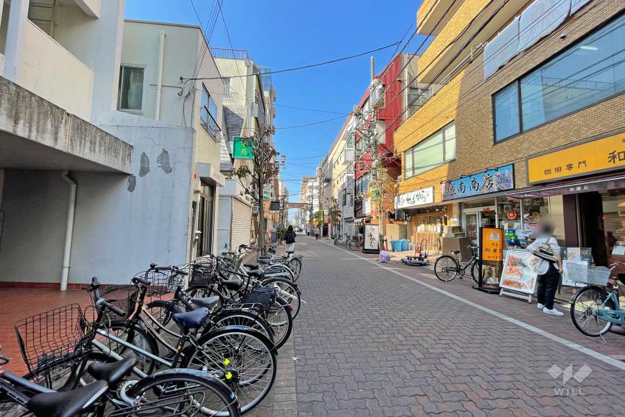 敷地南側の前面道路（東側から）