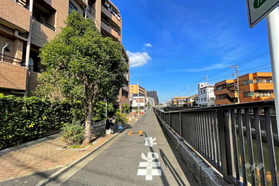 敷地の東側前面道路