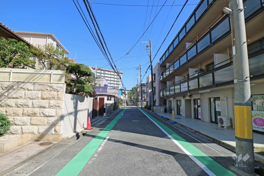 敷地北側の前面道路