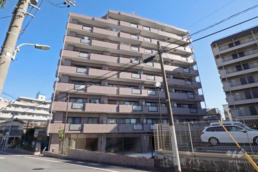 クレッセント多摩川緑地の外観(南西側から)