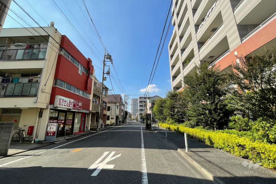 敷地南側の前面道路（東側から）