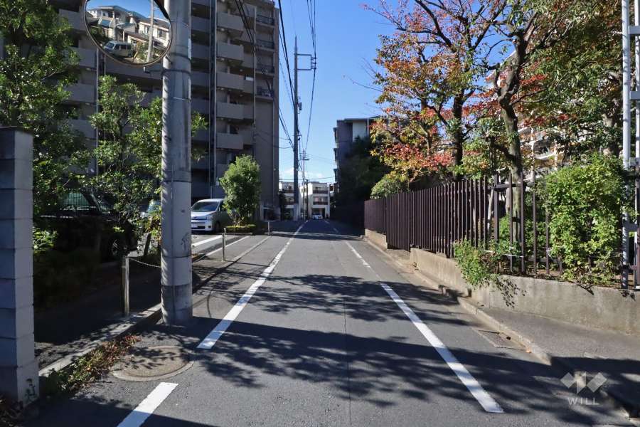 敷地南側の前面道路（東側から）