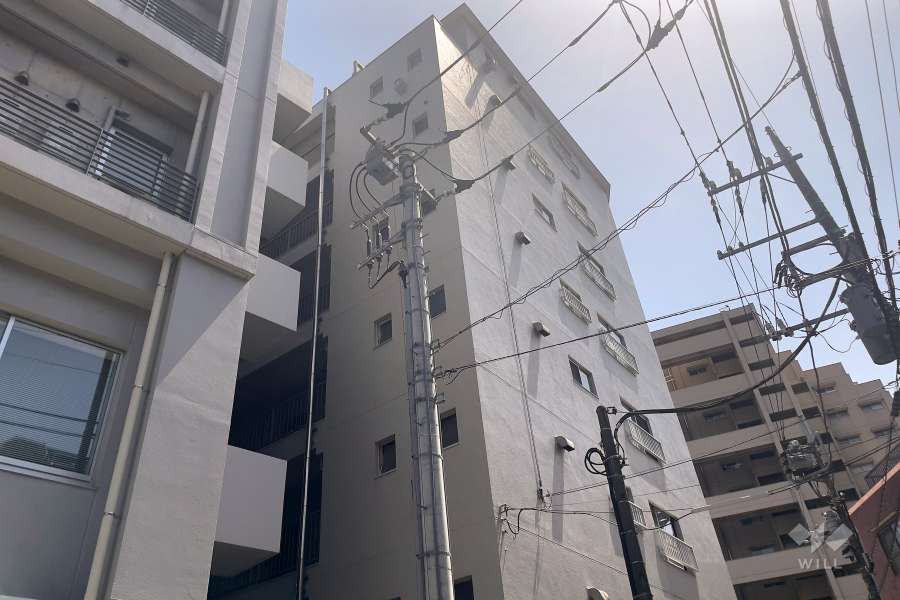 ニックハイム石川台の外観（南西側から）