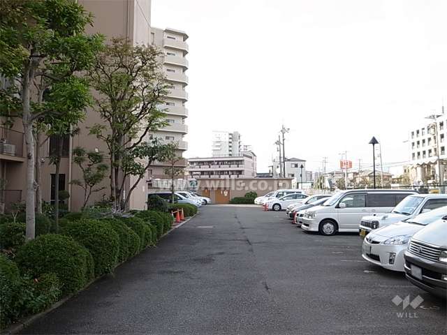 敷地北部分にある敷地内駐車場（平面式）
