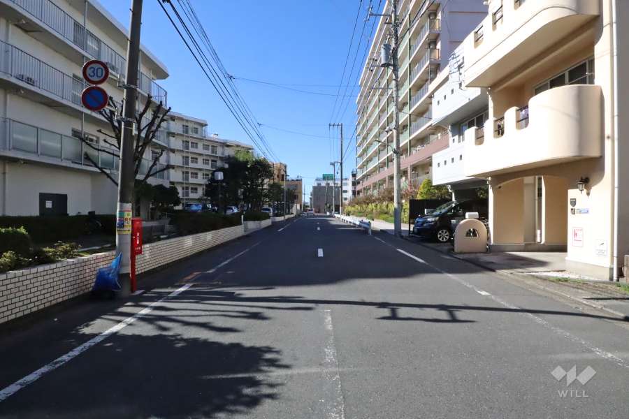敷地北側の前面道路(東側から)