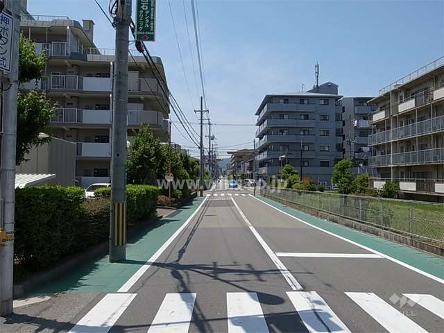 敷地北側の前面道路