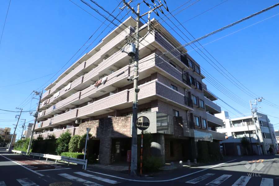 クレッセント多摩川の外観(南東側から)