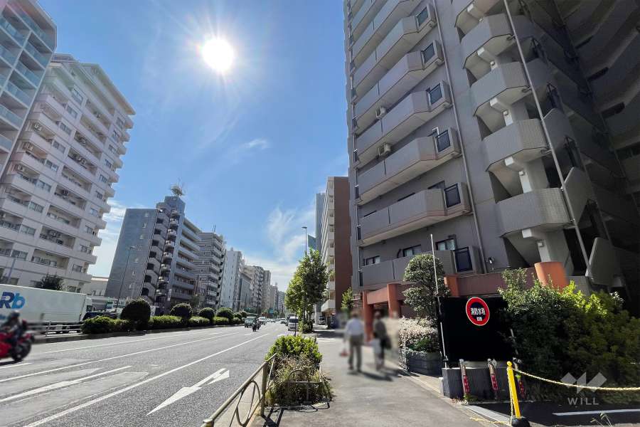 敷地東側の前面道路