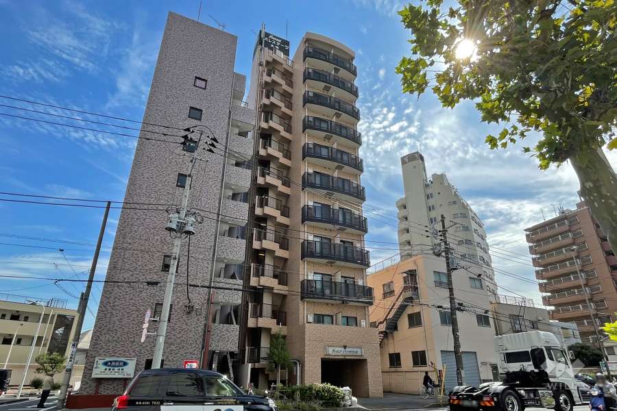 日神パレステージ大森の外観（北西側から）