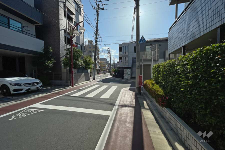 敷地南側の前面道路