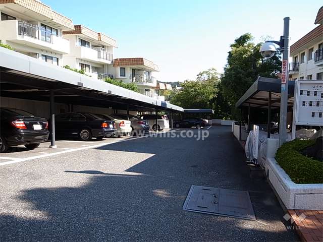 屋根付きの敷地内駐車場