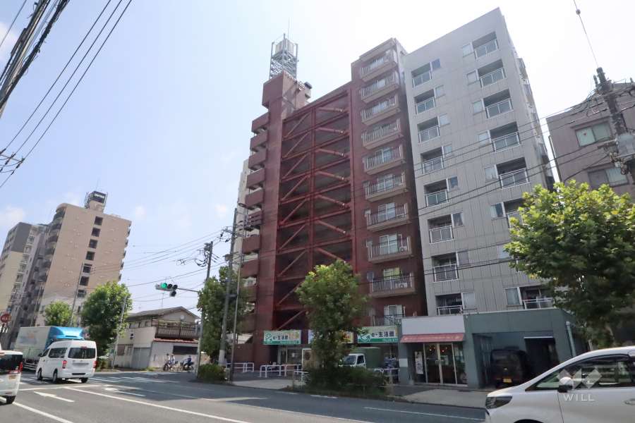 ハイコーポ梅屋敷の外観(南西側から)