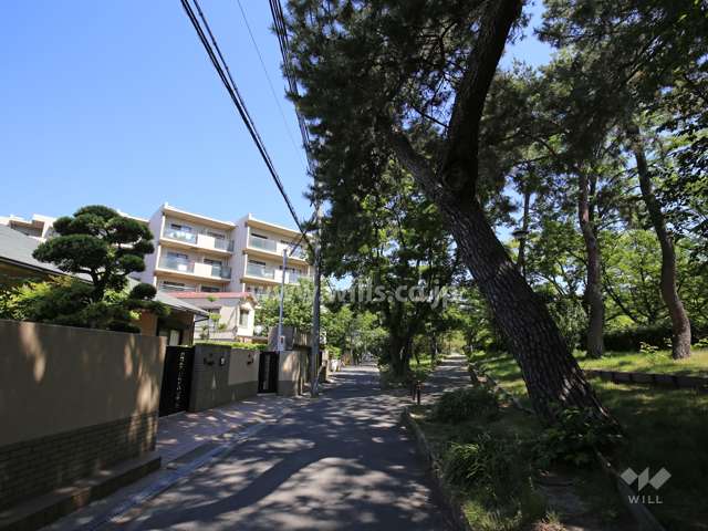 敷地東側には道を挟んで夙川が流れています。