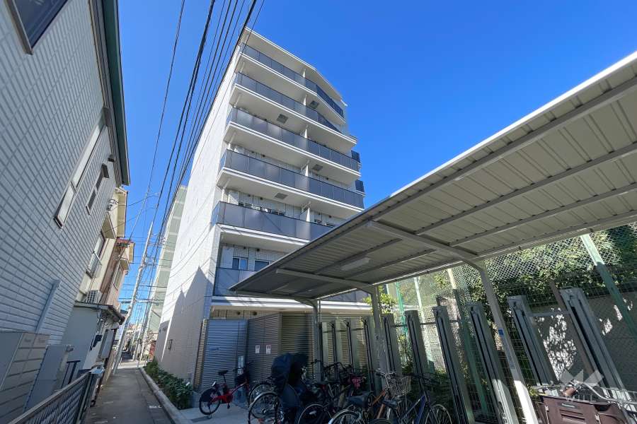 シーンズ大森パークサイドの外観（南東側から）　　