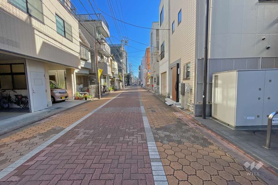 敷地北側の前面道路（西側から）