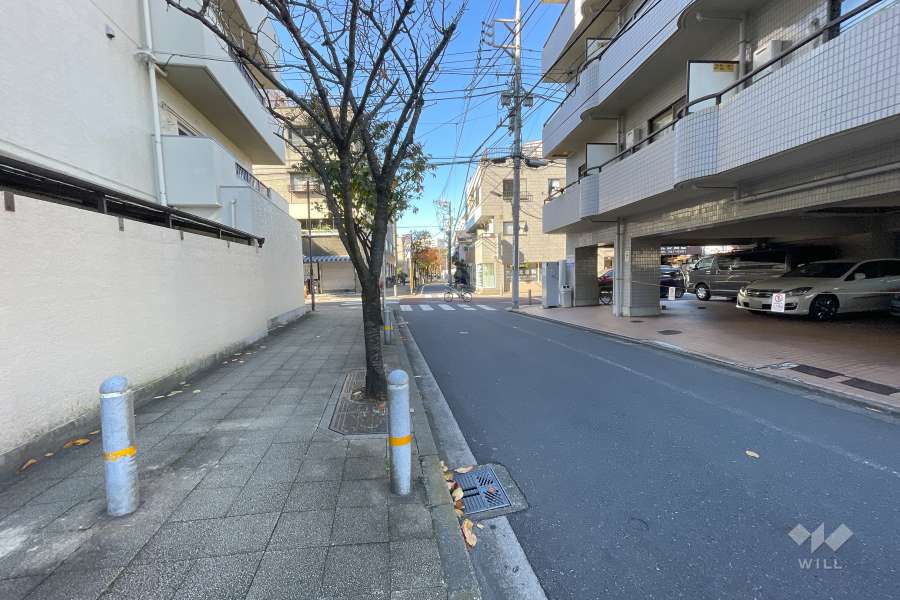 敷地北側の前面道路（東側から）