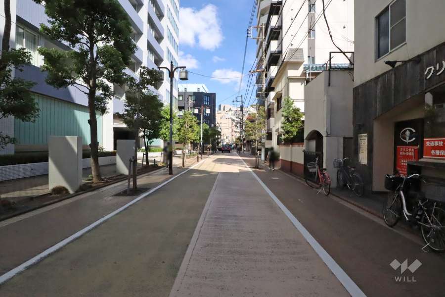 敷地東側の前面道路