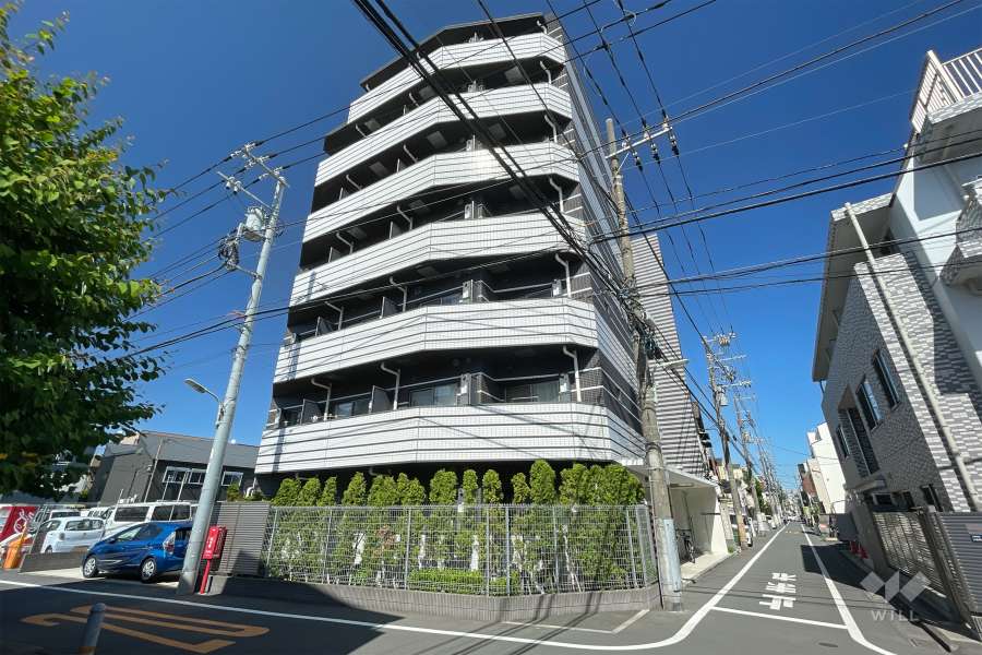 ステージファースト大森アジールコートの外観（南西側から） 